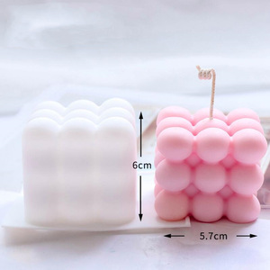 Toptan 3D Rubik küpleri mum döküm kalıpları silikon sihirli topu kalıpları kabarcık düzensiz geometrik silikon kalıpları - Product Image 6