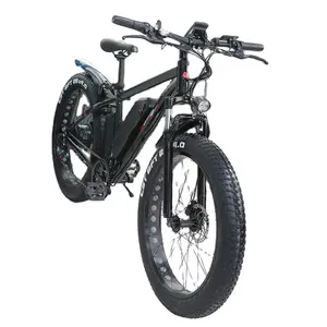 Bateria grande ciclo elétrico pneu gordo bicicleta elétrica suspensão completa bicicleta elétrica 52V motor duplo bicicleta elétrica personalizado 48V disco