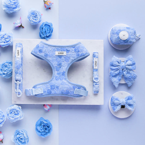 Ensemble Harnais et Collier pour Chien et Chat Personnalisé de Luxe en Polyester Réglable Anti-Traction, Nouvelle Collection, Vente en Gros, Fabrication sur Mesure - Product Image 2