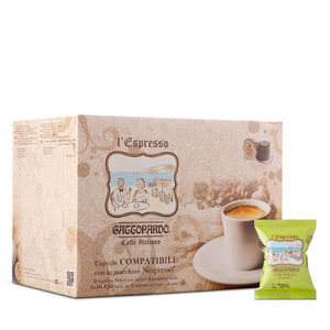 Cápsulas de Café Compatibles con Gattopardo 100-Insonnia para Cafeteras NESPRESSO de una Sola Taza a 0.11/Cápsula - Product Image 1