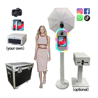 Anneau lumineux LED haute luminosité pour iPad et Surface Pro, cabine photo ovale, construction en alliage d'aluminium, étui de transport pour appareils photo reflex et smartphones