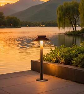 Lampadaire d'extérieur en acier inoxydable, style nordique, pour villa, <span class=keywords><strong>jardin</strong></span>, allée, éclairage décoratif, étanche, LED, forme champignon, <span class=keywords><strong>lampe</strong></span> <span class=keywords><strong>de</strong></span> pelouse - Product Image 5