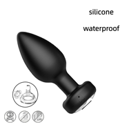 Silikon-Analplug 100% Wasserdichtes Sexspielzeug für Männer und Frauen mit Vibrierender Fernbedienung Massage