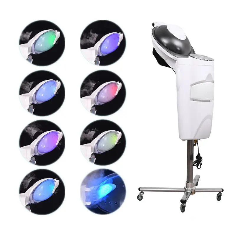 Professionele Haarverzorging Spa Behandeling Micromist Haarstomer 12 Lampjes Met Afstandsbediening Micro Mist Haarstoommachine