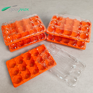 Supermarket Disposable <strong>Egg</strong> Packaging Box Food-Grade PET Plastic 15-Hole <strong>Egg</strong> Tray Blister Process Type - Product Image 1