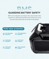 Paket Baterai Lithium Ion 18V 5Ah Isi Ulang 90W Pengganti Bor Tanpa Kabel, Kunci Pas, Gerinda 21V Daya Penuh dengan Fitur Pemutus Otomatis