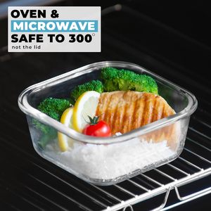 Ensemble de 16 récipients de conservation alimentaire en verre côtelé de haute qualité avec couvercle à fermeture à pression, nouveau design pour les fêtes ou les entreprises - Product Image 3