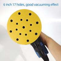 6 Zoll 150mm Elektrischer Exzenterschleifer 400W 220V Variable Geschwindigkeit Staubfrei Klettverschluss Professionelle Qualität Geringe Vibration