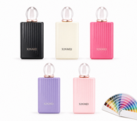 Flacon de parfum en verre rectangulaire de 100 ml, dégradé rose, givré, conteneur cosmétique, emballage décoratif