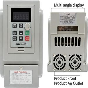 มอเตอร์ควบคุมความเร็วรอบ Wozun VFD 1.5 กิโลวัตต์ สามเฟส สำหรับใช้งานในอุตสาหกรรม - Product Image 3