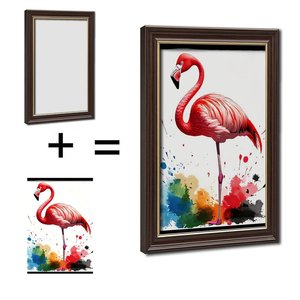 Quadro 12x18 pollici con motivo artistico 'Mountain Cabin <span class=keywords><strong>Smoke</strong></span>' su cornice dorata effetto legno per l'inverno - Product Image 1