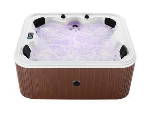 Spa d'extérieur pour 4 personnes, bain de surf, massage à jets d'air, spa en bois, pour la famille - Product Image 6