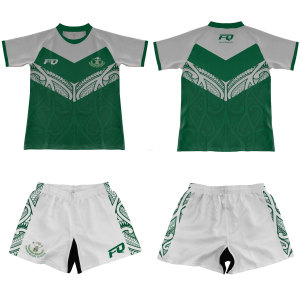 Maillots de Rugby Polynésie NZ personnalisés chemises d'entraînement d'équipe de ligue de Rugby de la Nation sur le terrain short sublimé uniforme de Rugby Maori - Product Image 3