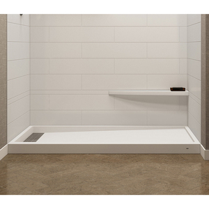 <span class=keywords><strong>Receveur</strong></span> de douche autoportant Domo en marbre cultivé à surface solide, compatible carrelage, tailles personnalisées, durable, installation facile - Product Image 2