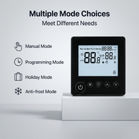 Termostato WiFi Táctil Tuya con Control por Voz para Caldera y Calefacción Eléctrica, Bloqueo Infantil NTC, Certificación CE RoHS, OEM ODM, Controlador de Calefacción de Pared EU 86