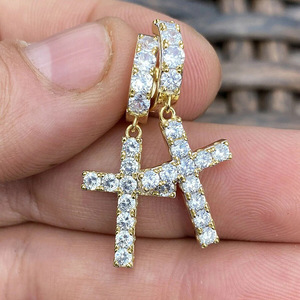 Orecchini Pendenti Geometrici con Zirconi per Donne, Gioielli di Moda Scintillanti e Delicati - Product Image 1