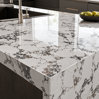 Premium Luxus Leuchtender Lila Gesinterter Stein Marmor-Finish Geeignet für Möbel-Arbeitsplatten