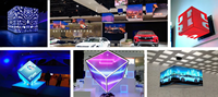 Pratico vendita calda prestazioni stabili 5 lati P2.5 esterno cubo Display a LED cubo muro Video per sala espositiva