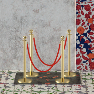 Kỹ sư lớp phản quang dây thép không gỉ bài bóng <span class=keywords><strong>Top</strong></span> kiểm soát đám đông đứng vàng/bạc cực <span class=keywords><strong>stanchion</strong></span> - Product Image 3