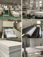 Colle ou clous d'absorption acoustique hautement efficaces, panneaux acoustiques en fibre de polyester 100% polyester pour bureau et chambre