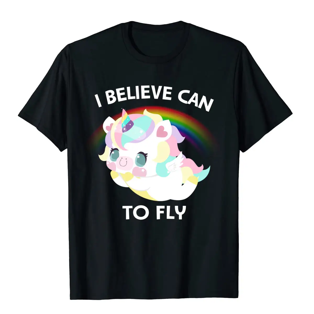 Cute Young T-shirt Cotton I Believe Can To Fly Tops & Tees Moto Biker personalizza la maglietta stampata