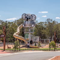 Équipement de terrain de jeu extérieur commercial Koala, structure de terrain de jeu complexe pour enfants, résistante, solution personnalisable