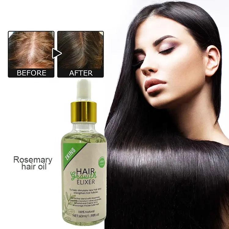 Label privé huile naturelle bio réparatrice pour la croissance des cheveux huile de sérum hydratante avocat olive ricin romarin pour la croissance des cheveux