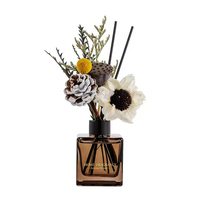 Diffuseur d'huiles essentielles pour la décoration de la maison, fleurs séchées, 150 ml, ensemble floral romantique, parfum longue durée, sans alcool