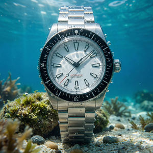 Montre mécanique automatique Miyota 9015 en acier inoxydable, résistante à l'eau jusqu'à 100 m, montres de plongée, logo personnalisé, fabricants - Product Image 1