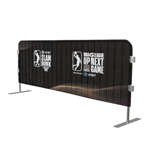 Custom Fencing Barricade Banner Cover Mesh Fabric Outdoor Advertising Slogan Crowd <b>Control</b> Barrier Covers - Product Image 2