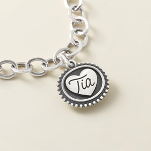 Colgante Temático Familiar James Avery de Plata de Ley S925, Diseño con Texto Grabado, Accesorios de Joyería DIY, para Hacer Pulseras y Collares - Product Image 2