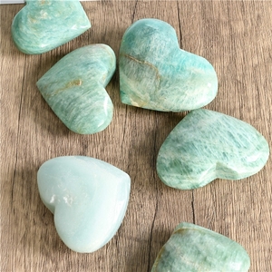 Piedra de Amazonita en Forma de Corazón, Cristal Natural Pulido de Alta Calidad al por Mayor, para Decoración del Hogar - Product Image 2