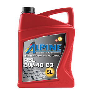 น้ำมันเครื่องสังเคราะห์ ALPINE RSL 5W-40 C3 คุณภาพสูงสำหรับเครื่องยนต์สมรรถนะสูง - Product Image 1