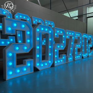 Chiffres lumineux personnalisés à LED RGB changeant <span class=keywords><strong>de</strong></span> couleur, enseignes lumineuses 2027 pour le Nouvel An et les événements - Product Image 6