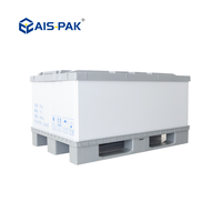 Boîte à palette en plastique pliable 1200x800mm, conteneur Polybox en plastique pour l'emballage automobile