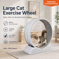 Roue pour chat pliable en ABS écologique de qualité supérieure, 80 cm |   Tapis roulant d'exercice classique durable de haute qualité |   Fitness Professionnel pour Animaux de Compagnie