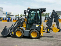 Mini Backhoe Loader XC8-S0750A Bucket 0.36m3 Berat 3800kg Loader Roda Kompak untuk Konstruksi