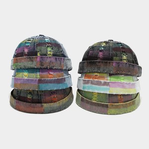 หมวกด็อคเกอร์วินเทจ YOUMITE |   หมวกเบสบอลไม่มีปีก 100% ผ้าฝ้ายเดนิม หมวกมิกิ หัวเข็มขัดทองแดง สำหรับทุกเพศ ทุกฤดู 6 - Product Image 1