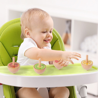 Toupie en bois Montessori pour la coordination œil-main et la motricité fine, gyroscope anti-stress, kit éducatif pour tout-petits sur le thème des animaux et des fruits