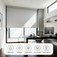 Store Enrouleur Occultant pour Fenêtres et Portes, Isolation Thermique, Anti-UV, Installation Murale/Plafond Facile, Blanc 200x250cm