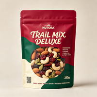 Sachet Doypack Personnalisé de Qualité Alimentaire pour Emballage de Noix, Imprimé, Refermable avec Fermeture Éclair, pour Mélange de Noix, Cacahuètes, Amandes, Noix de Cajou et Snacks