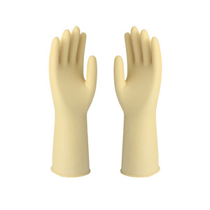 Gants en latex pour la maison, longueur 32 cm, texture grainée, imperméables, pour la vaisselle, le nettoyage, la lessive et les tâches de cuisine - Product Image 1