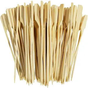 Wholesale Paddle Bamboo Kebab Sticks Skewers Bamboo Roasting Wooden Bbq Meat Sticks Skewer Suppliers