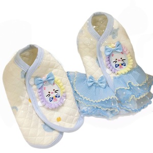Jupe de princesse pour chien, bleu clair, rembourrée, vêtements d'hiver pour chiens de petite race avec nœud et volants - Product Image 5
