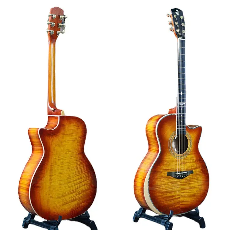 Oem卸売カスタム中国高品質ブランドOkoumeMahoganyフォークギターギターGiutar_Gutar40インチアコースティックギター