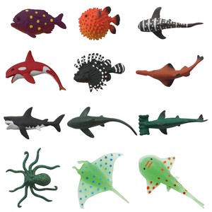 Jouet modèle d'animal marin en TPR à haute simulation, effet magique, changeant de couleur selon la température, luminescent dans le noir, pour le plaisir des enfants, vente en gros - Product Image 1
