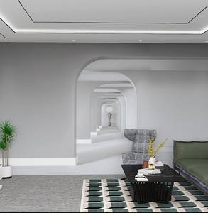 3D Arc Extension Visuelle Vêtements Live Room <span class=keywords><strong>Papier</strong></span> <span class=keywords><strong>Peint</strong></span> Mural Chambre Salon Espace Fond Mur <span class=keywords><strong>Papier</strong></span> <span class=keywords><strong>Peint</strong></span> - Product Image 2