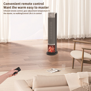 Nouveau ventilateur chauffant pour la maison, la chambre à coucher, chauffage intelligent à température constante, chauffage vertical PTC, simulation de flamme 3D, machine de chauffage électrique - Product Image 3