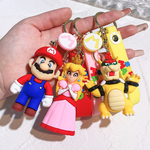 Llaveros de PVC 3D de Dibujos Animados de Super <span class=keywords><strong>Mario</strong></span> <span class=keywords><strong>Bros</strong></span>, <span class=keywords><strong>Llavero</strong></span> de Goma Personalizado con Forma de Hongo, Luigi y Yoshi, Regalo Promocional - Product Image 1