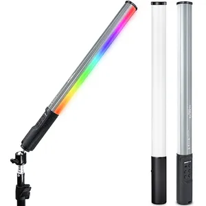 VLOGLITE ไฟลบเงาสำหรับถ่ายภาพวิดีโอ,หลอดไฟ LED RGB W150RGB 2500K-9000K 8W แท่งไฟสำหรับถ่ายวิดีโอ